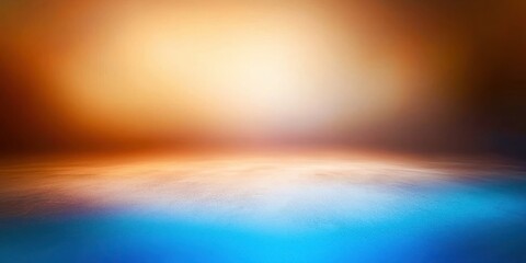 Obraz premium Blue and orange background with a white spot