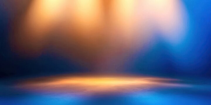 Blue background with a yellow light shining on it