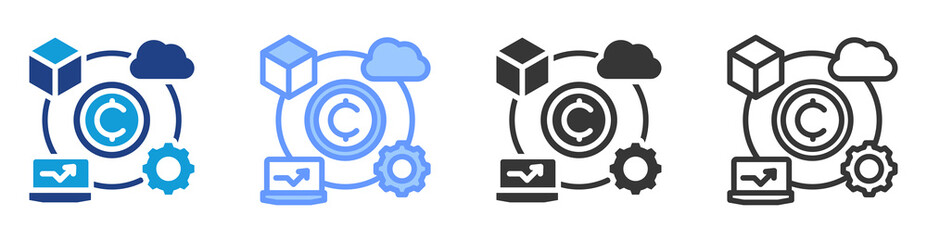 Decentralized icon set multiple style collection