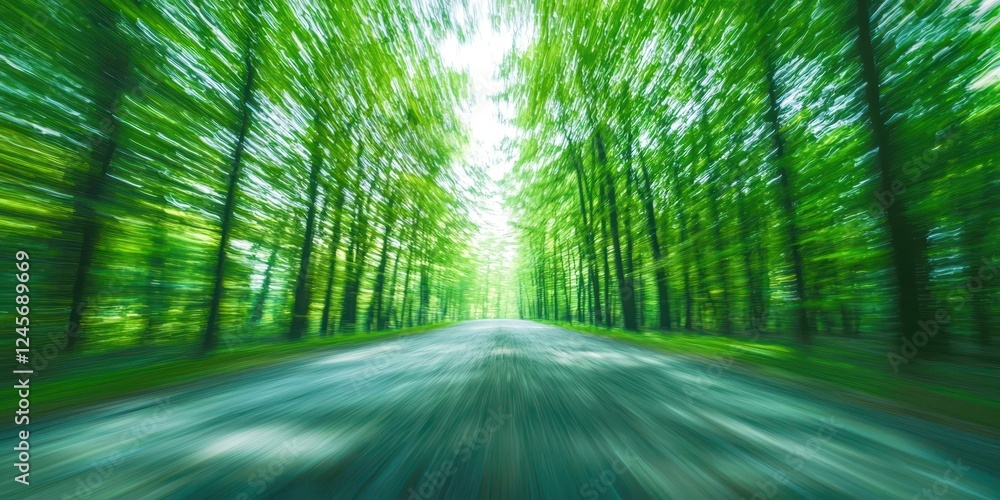 Poster Road with trees in the background