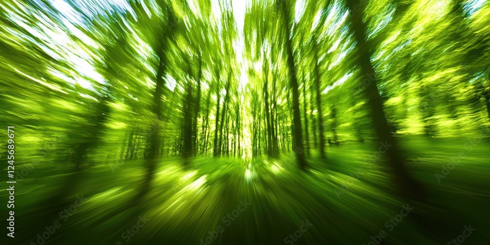 Poster forest with trees and a bright green color