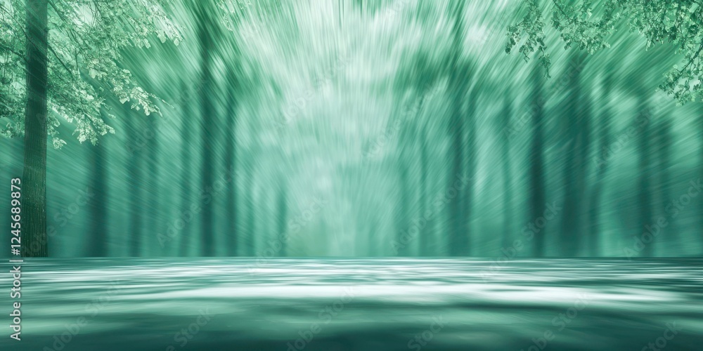 Aufkleber forest with a green background and trees