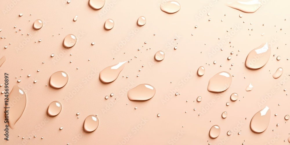 Poster close up of a surface with water droplets on it