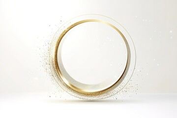 Radiant Celestial Halo: Golden Light, Divine Symbol, Spiritual Emblem, Heavenly Glow, Sacred Ring, Pure White Background, Vector Illustration, Perfect for Religious Designs, Inspirational Art,        