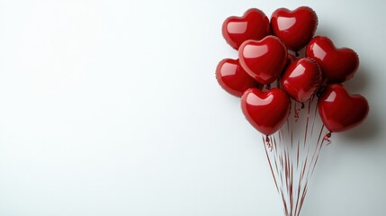 Celebrate Love With Red Heart Balloons for Valentine's Day. Generative AI