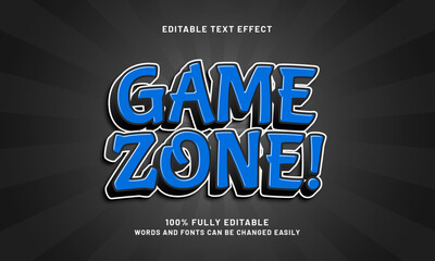 game zone editable text effects with a game and play theme