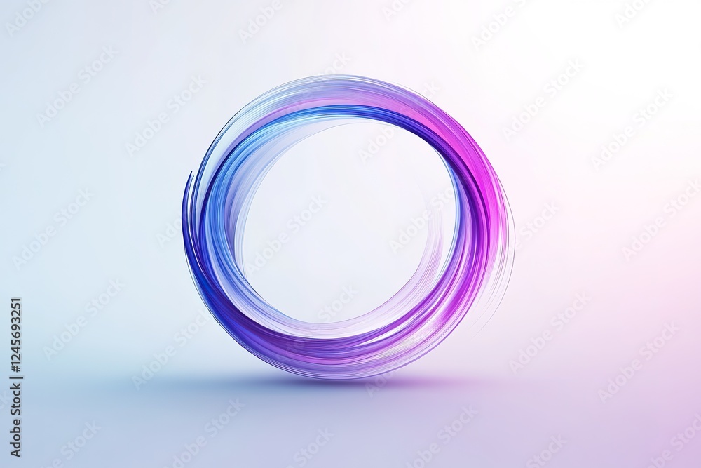 Poster abstract purple and blue circular vector line art: elegant, modern, and versatile design element for