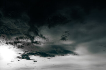 Sky dark cloud storm halloween background rain lightning thunder stormy typhoon Nature light scene...