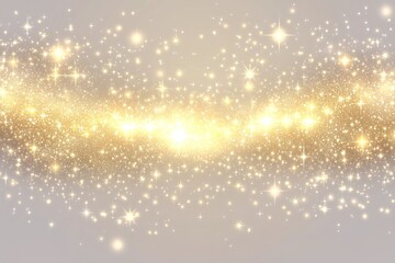 Obraz premium Enchanted Golden Stardust: A Delicate Scattering of Sparkling Stars and Glittering Dust, Perfect for Festive Designs, Magical Backdrops, and Celestial-Themed Projects. Add a touch of ethereal beauty 