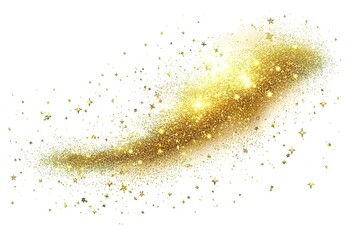 Sparkling Yellow Glitter Stars on White: Festive Background Design Element. Perfect for invitations, cards, banners, websites, social media posts, and more. Add a touch of magic to your projects with 