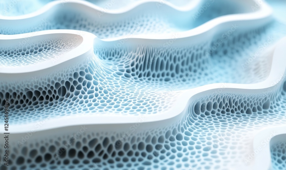 Poster abstract 3d composition of layered hexagons creating a ripple effect., generative ai