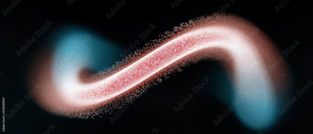 Aufkleber abstract red and blue particle flow dynamic swirling energy infinity loop design
