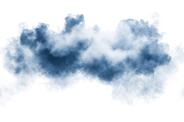 Abstract Blue Dust Cloud Explosion, Isolated on White Background. Perfect for design projects needing a vibrant, energetic, and ethereal feel. Ideal for backgrounds, overlays, or as a standalone      