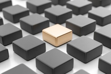 Obraz premium Golden Opportunity: A Unique Perspective on Standing Out