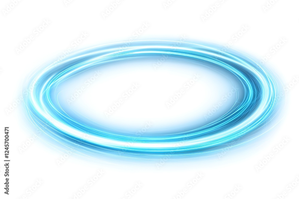 Wall mural Abstract Oval of Glowing Blue Lines: Futuristic, Elegant, and Dynamic Design Element. Perfect for tech, science, energy, and innovation themes. Ideal for websites, presentations, and branding         