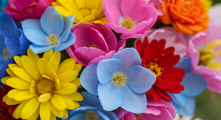Colorful Spring Flowers Blooming in the Garden