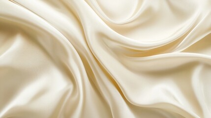 Soft cream fabric flows elegantly in gentle waves, capturing light and texture seamlessly. Ideal for fashion designers, interior decorators, and textile lovers seeking inspiration