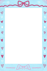 frame with hearts