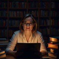 woman with laptop