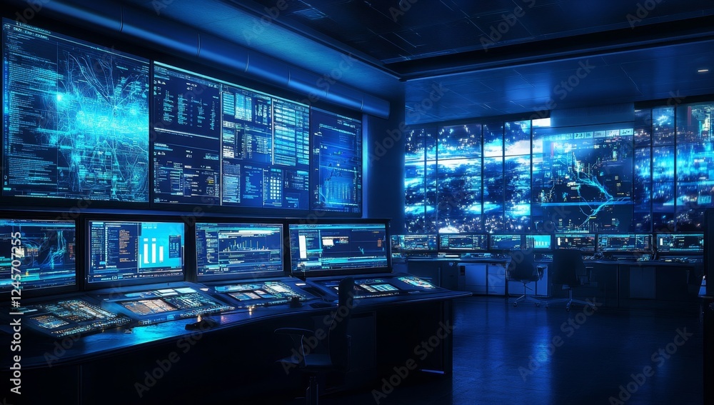 Poster network control room monitoring global data streams