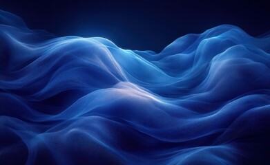 Fototapeta premium Elegant Deep Blue Abstract Background with Smooth Gradients and Soft Light Effects for Minimalist Design