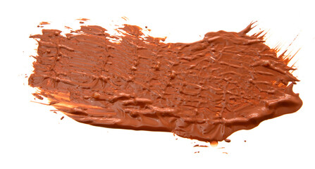 Rich Brown Paint Texture on White Background