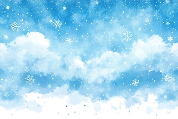 Fototapeta premium Serene Light Blue Watercolor Wash Background: Perfect for Wedding Invitations, Branding, Websites, and Social Media Posts. Elegant, soft, and airy, this delicate design offers a sophisticated touch to