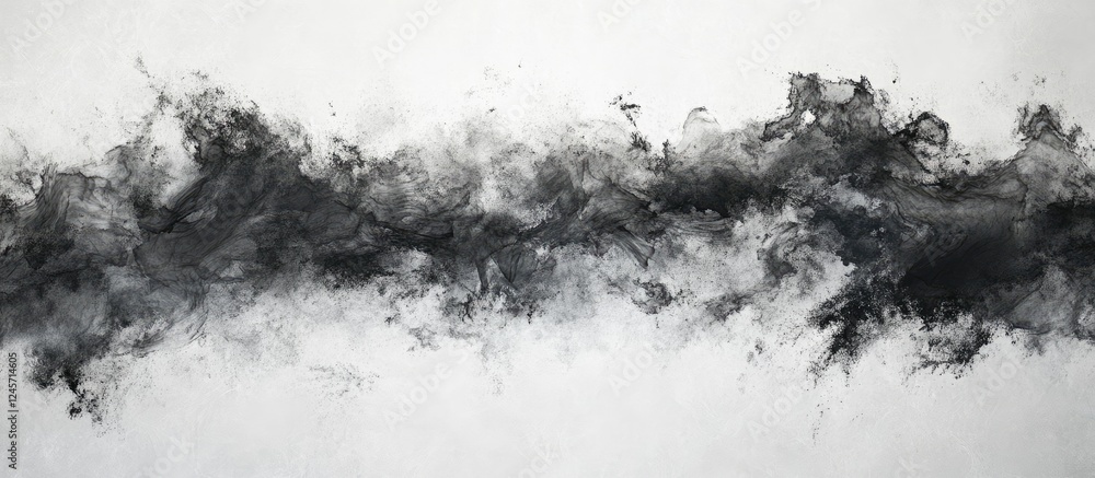 Poster gray abstract stain on a white background creating a weathered effect with a unique design positione