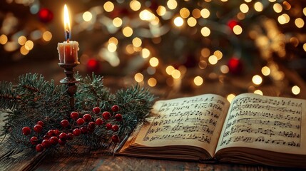 A vintage "Silent Night" music sheet, with its rustic charm, is perfect for adding nostalgic holiday warmth to seasonal decor, spreading cheer and joy