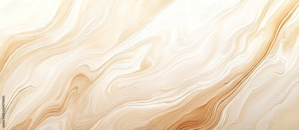 Poster abstract cream marble texture with soft waves in beige and light brown tones creating an elegant and