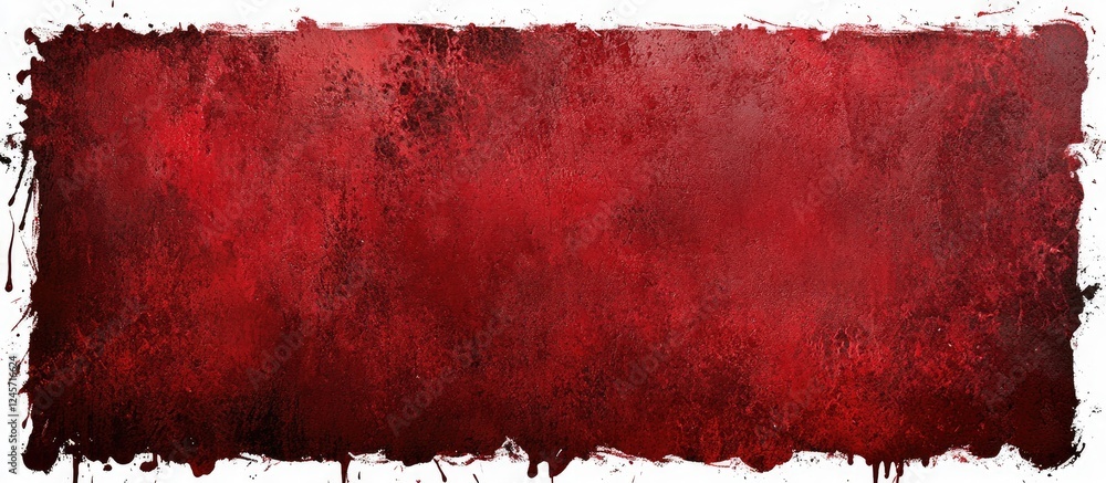 Poster textured red grunge splatter panel background with rough edges creating visual depth ideal for artis