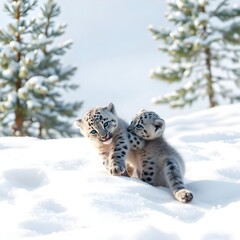 Obraz premium snow leopard