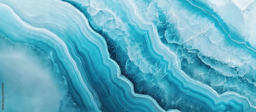 Poster pastel blue and emerald green agate marble stone texture with fluid patterns and soft gradients idea