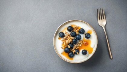 Delicious Yogurt Parfait with Blueberries and Granola