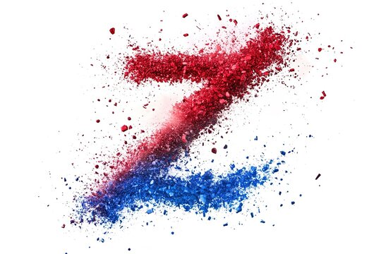 Abstract Red and Blue Particle Z Molecular Structure: Dynamic Design Element for Science, Technology, Chemistry, and Medical Branding. Perfect for presentations, websites, or educational materials.