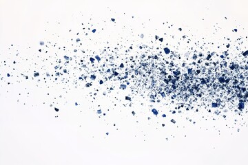Obraz premium Ethereal Blue Dust Specks: A mesmerizing backdrop of tiny, vibrant blue dust particles gently floating against a pristine white background. Ideal for design projects needing a touch of subtle elegance