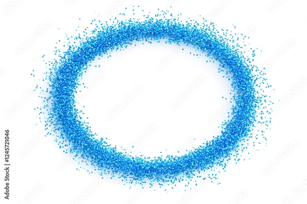 Poster abstract blue particle oval: elegant, ethereal design element. perfect for backgrounds, presentation