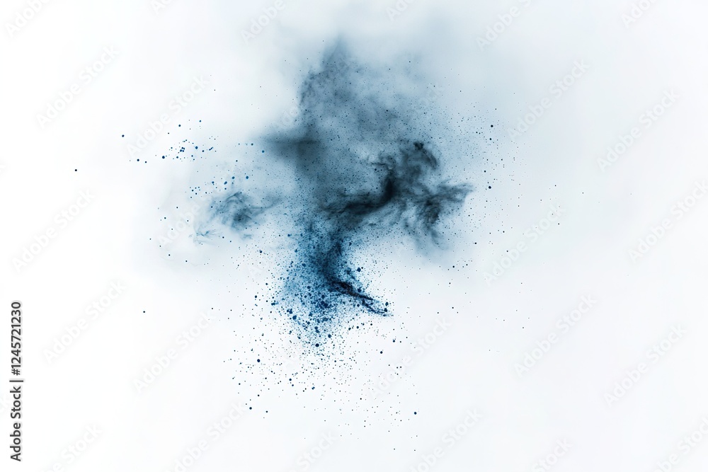 Poster blue particle formation. a mesmerizing visual representation of the number two, meticulously crafted