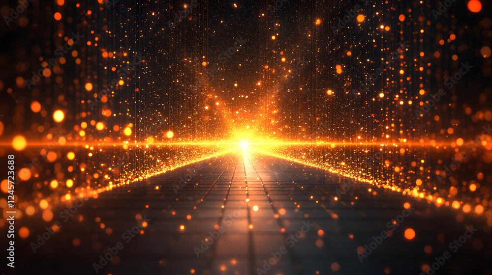 Poster Dynamic cybersecurity strategies for effective server management digital landscape visual art futuristic environment abstract viewpoint