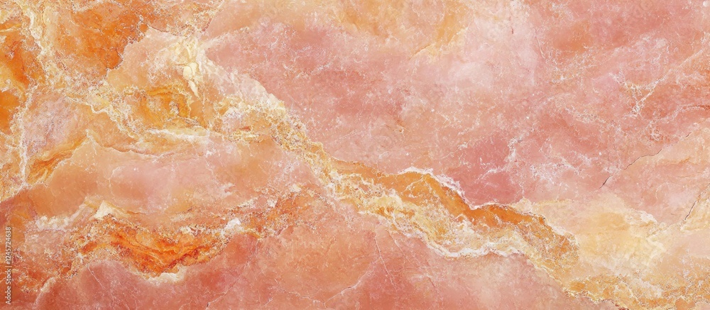 Aufkleber textured pink marble surface with soft orange and white veining, creating a warm and inviting backgr