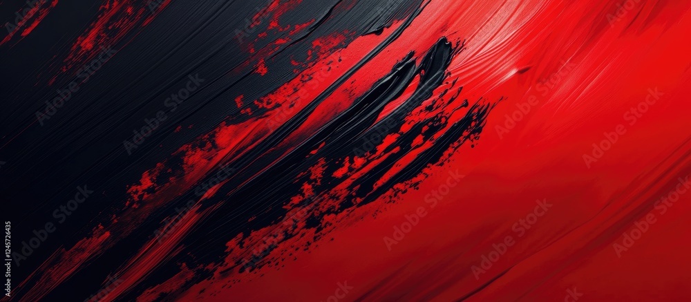 Aufkleber dynamic abstract gradient background with high contrast red and black colors featuring bold paint br