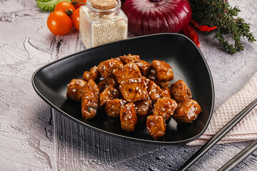 Chicken fillet with soya teriyaki sauce
