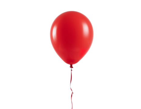 red balloon isolated on white