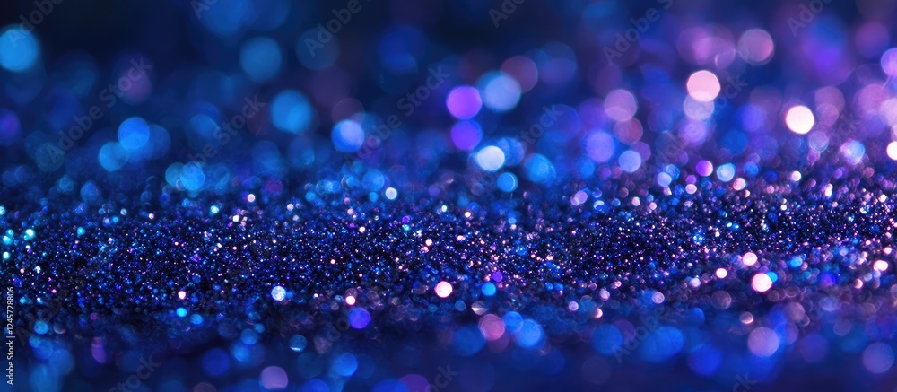 Poster vibrant blue and purple glittering bokeh lights create an elegant dreamy background with soft focus 