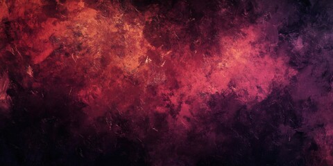 Fototapeta premium Abstract expressionism with vibrant red and purple tones