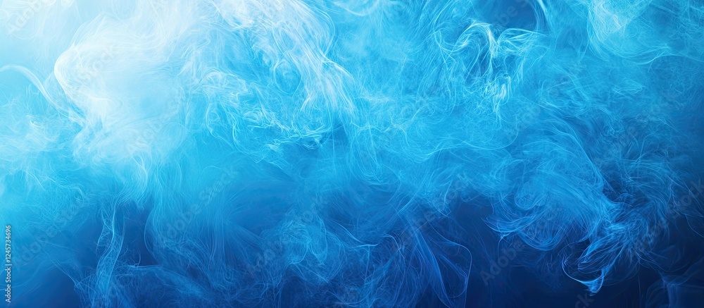 Poster vibrant blue gradient abstract background with soft wisps and swirling textures creating a calming a