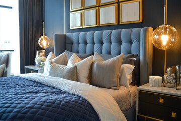 Luxurious Master Bedroom Interior Design with Elegant Bedding