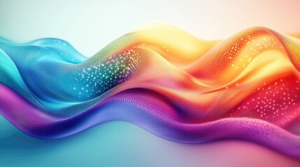 Abstract digital landscape featuring smooth,