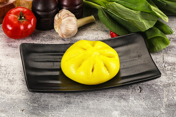 Asian stuffed steamed Bun Bao