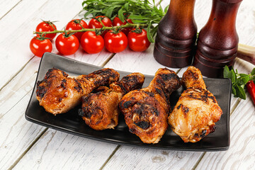 Hot and tasty chicken drumstick barbecue